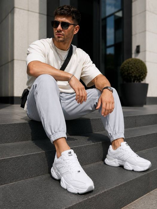 New Balance 9060 білі кросівки | Жіночі / Підліткові | Тренд 2026 женские/мужские кроссовки белые  новинка молодежные нюбеленс
