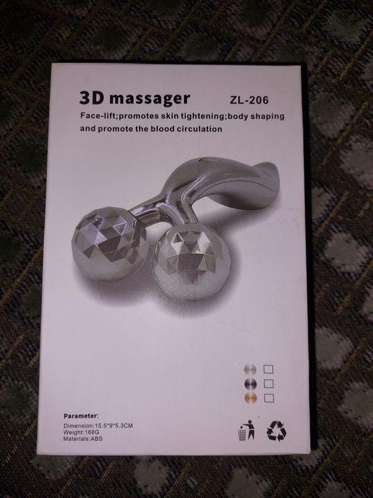 Роликовый массажёр для лица и тела 3D