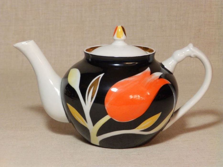 Чайный сервиз ТЮЛЬПАН Дулево фарфор СССР Красота! Сохранность ОТЛИЧНАЯ