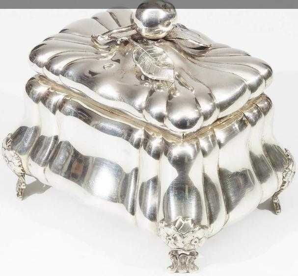 Cukiernica skrzynkowa Wiedeń srebro próby 800/1000