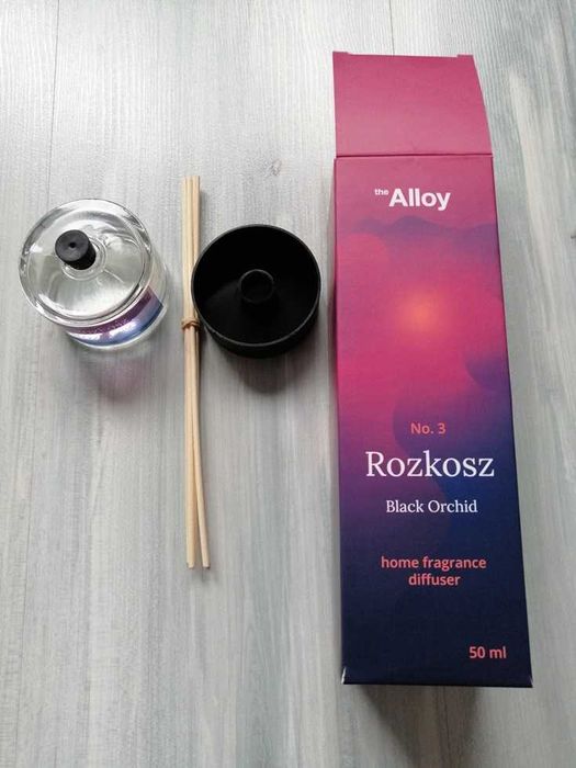 Aromatyczny dyfuzor zapachowy. Perfumy czarna orchidea. 50 ml. Nowy.
