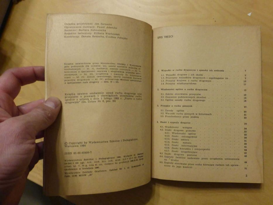 Przepisy ruchu drogowego. Piotr Reutt 1985