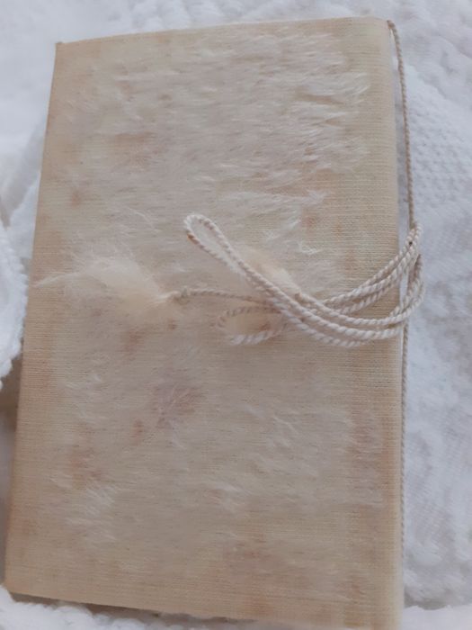 Capa em cartão grosso,  flor relevo para enviar c. presentes de 1908