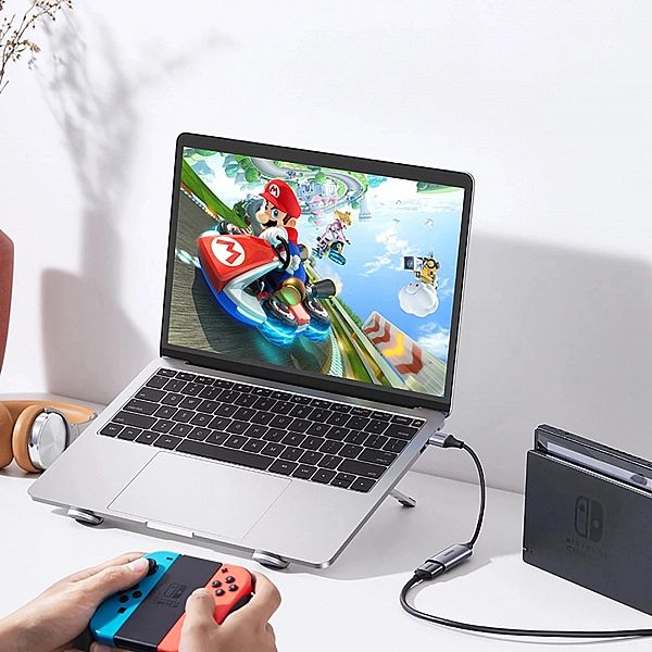 Adapter Ugreen CM489, 40189 HDMI (żeński) - USB-A / USB-C (męski) - sz
