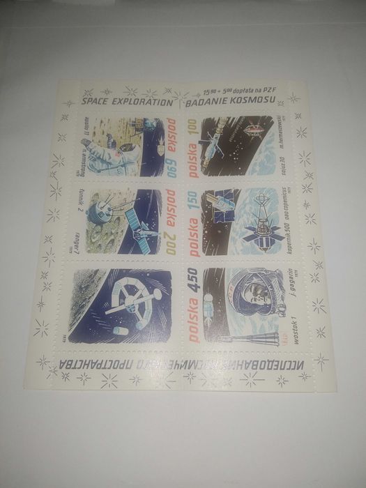 Arkusik znaczki polskie blok 110 9 sztuk