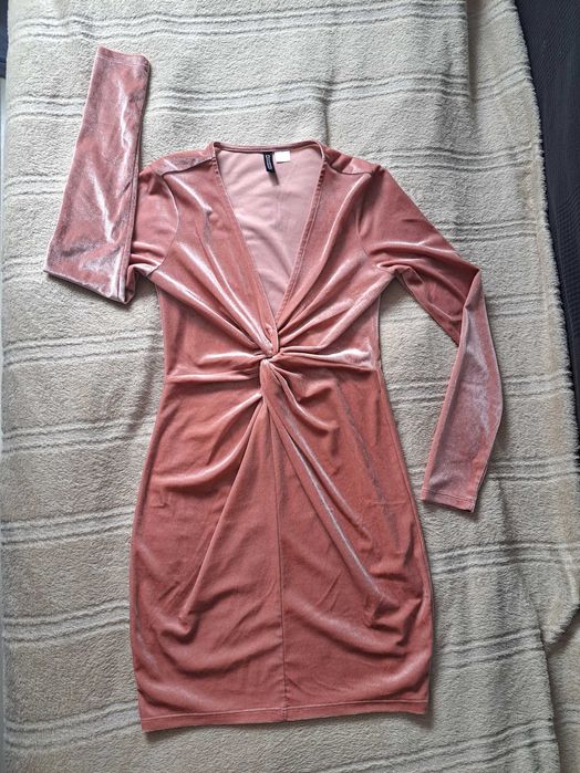 Sukienka welurowa H&M S