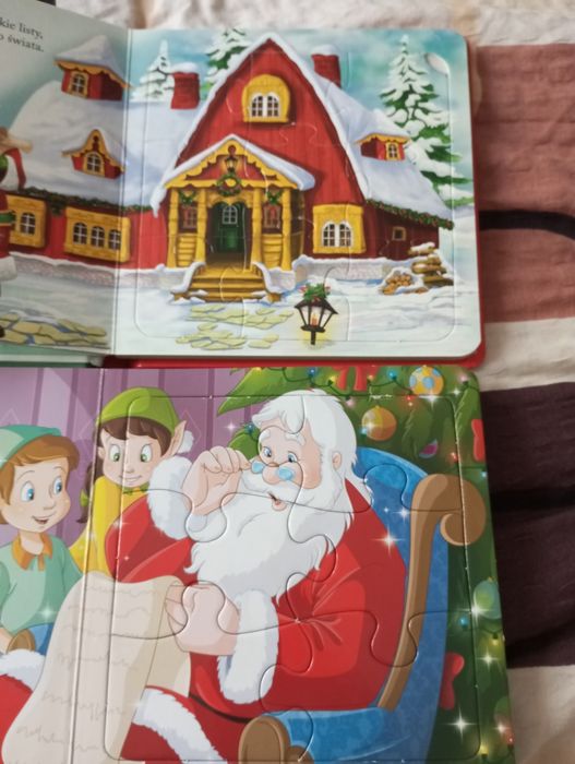 Zestaw książek święta Mikołaj 2 z puzzlami