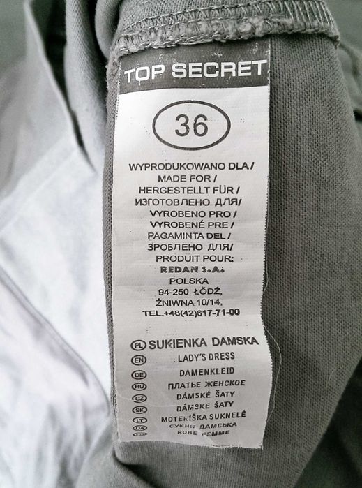 Sukienka ołówkowa szara popielata obcisła elegancka wizytowa 36