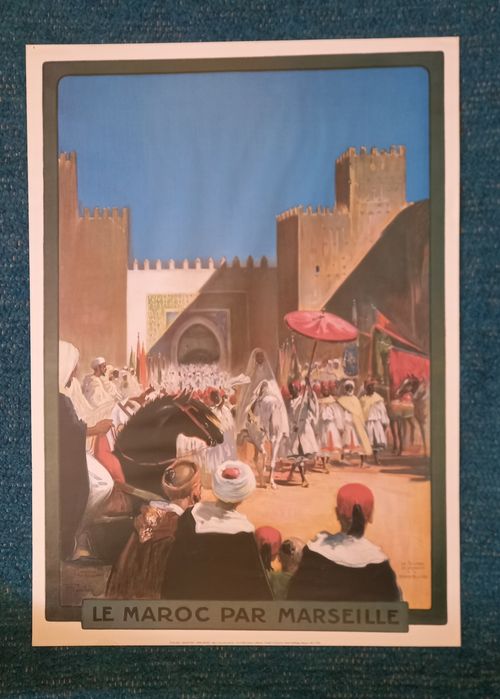 Poster -Le Maroc par Marseille