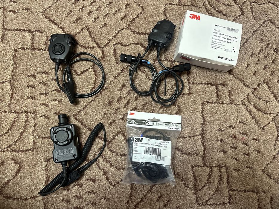 Оригінальні кнопки PTT Sordin та Peltor для активних навушників