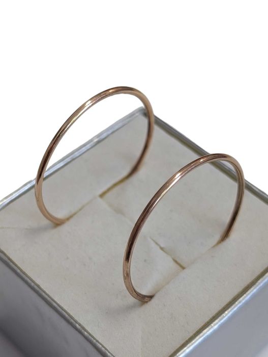 Złote kolczyki kółka 585 14K 2,26 g śr. 3 cm