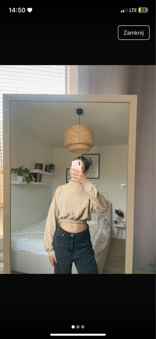 Bluza krótka z golfem