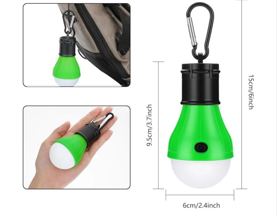 Lampki Kempingowe  biwakowe  led latsrki  do  namiotu  karabińczyk 5 szt