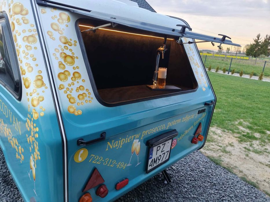 Fotobudka Prosecco van fotoprzyczepa Niewiadów