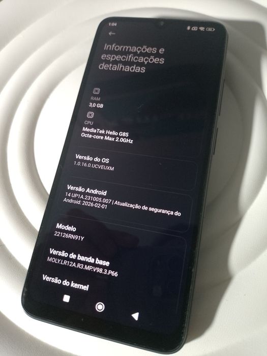 Telemóvel Redmi 12C smartphone como novo
