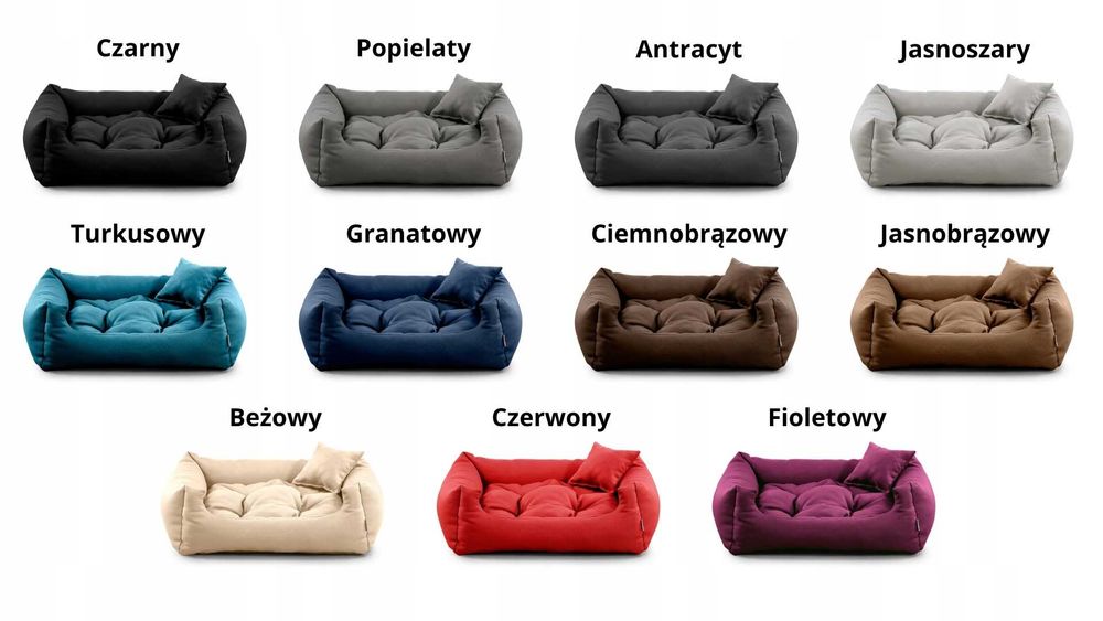 NOWE legowisko dla psa XS-3XL wiele kolorów haft z imieniem + GRATIS