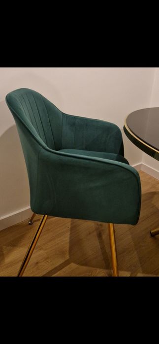 Cadeiras veludo verde esmeralda (conj 4)