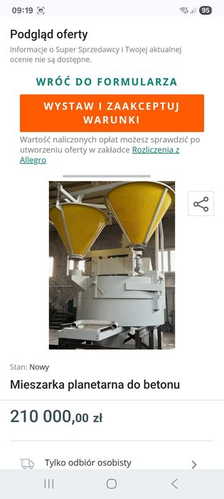 Mieszarka Planetarna do betonu mieszalnik planetarny węzeł betoniarski