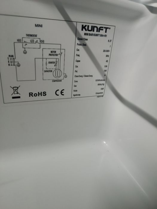 Mini bar kunft(5A+/01) classe A+ /42 litros