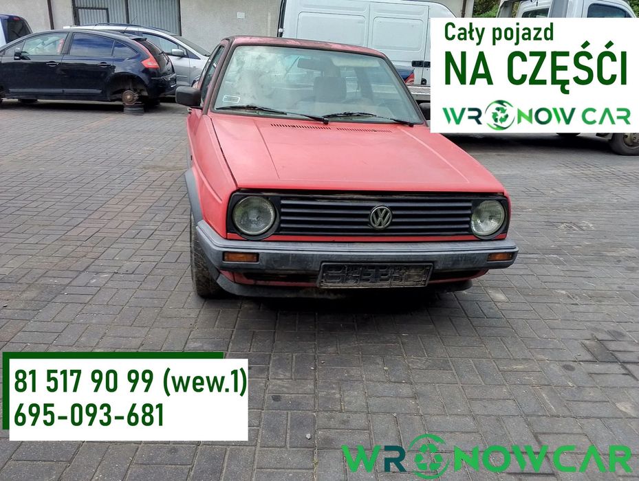 Volkswagen Golf II FL (87-92r.) 1.6 B 69KM. Silnik PN Skrzynia 4S12114 lakier G2 / LY3D.Cały na części. GWARANCJA !!! Przód Tył Zestaw Komplet Drzwi Klapa Zderzak Błotnik Maska Grill Atrapa Szyba Pas Lampa Lusterko Boczki Fotel Kanapa Kokpit Deska Rozdzie