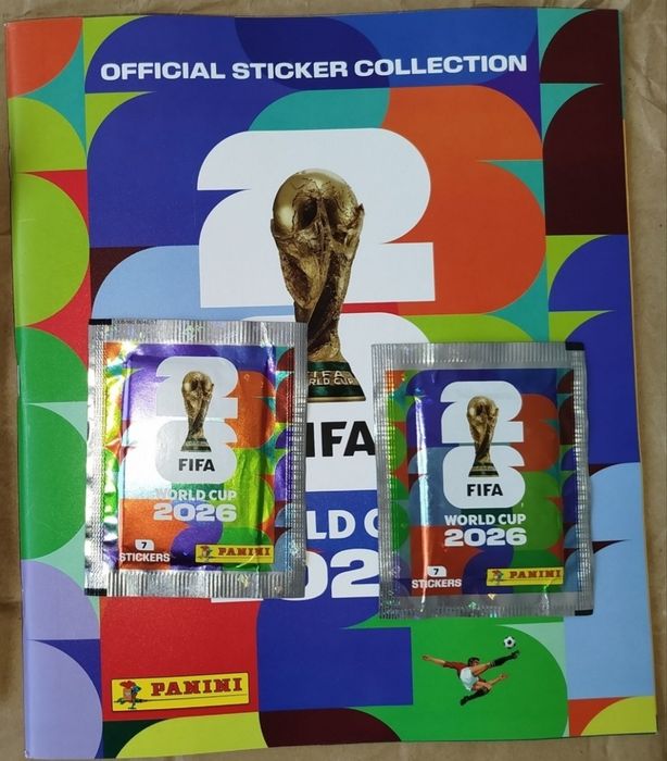 Caderneta do Mundial 2026 + Saquetas de Cromos