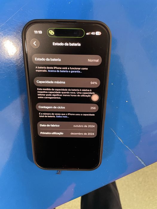 Iphone 16 normal.   Estado da bateria 93% 128GB de memória. pronto a usar não perca a oportunidade única.