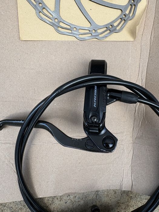 Hamulce hydrauliczne Kross przód + tył + 2 tarcze 160 mm