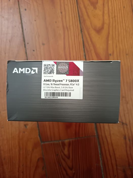 AMD Ryzen 7 5800X - NOVO / SELADO de Fábrica (Na Caixa)