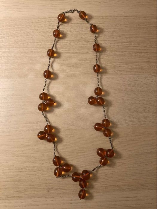 Bursztynowe korale vintage