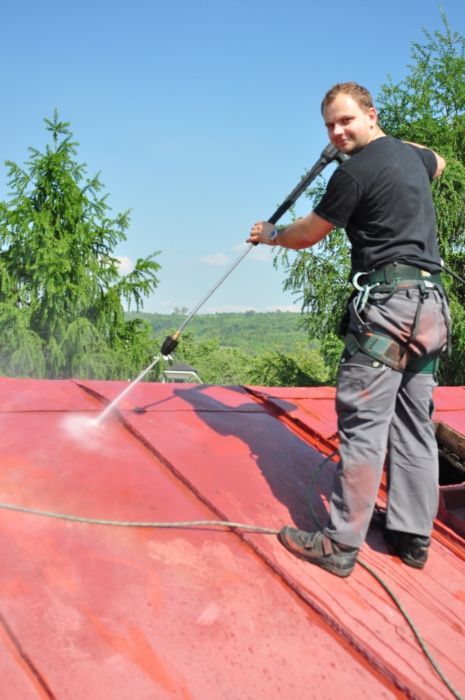 Malowanie dachów, malowanie dachu, mycie dachu, mycie dachówki