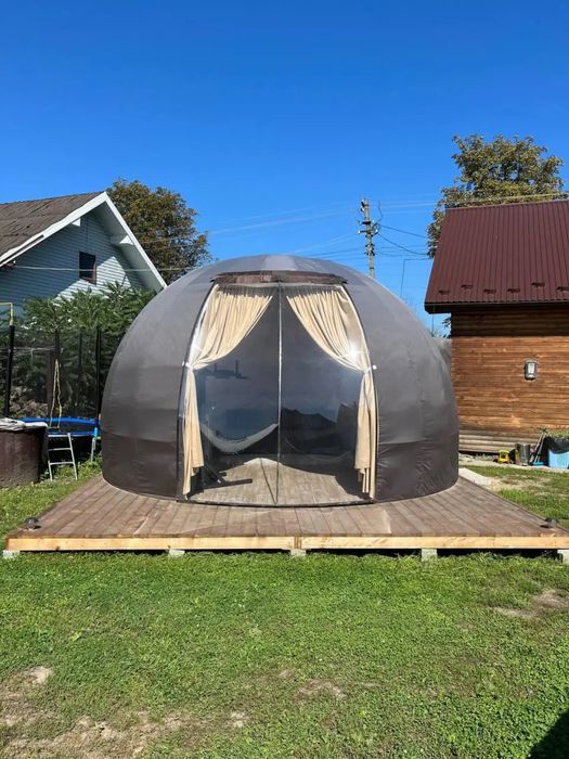 Глемпінг, намет, геокупол, сфера, діаметр 5м., висота 3.2 метри
