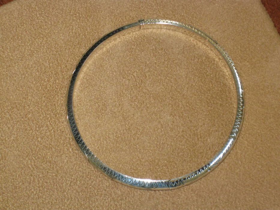 Escrava-Pulseira Prata Maciça de Lei 925`/.. C/Contraste