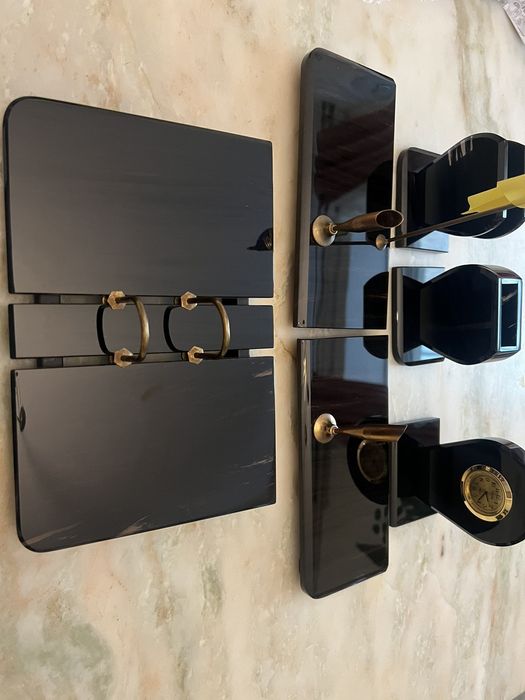 Эксклюзивный письменный набор черный обсидиан