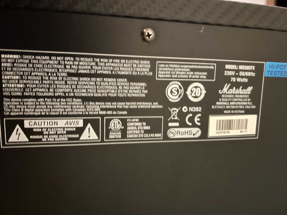 Amplificador Marshall 70 W