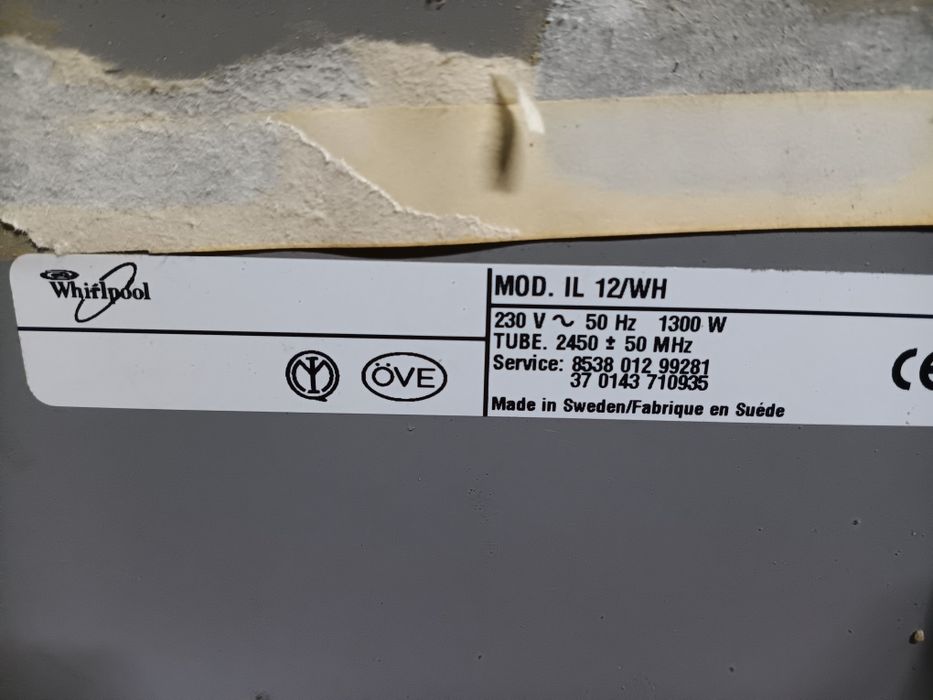 Microondas whirlpool IL12
