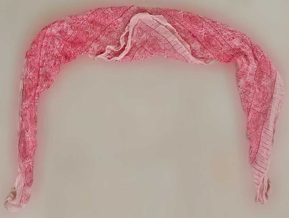 Lenço de Pescoço Unissexo, Rosa e Prata