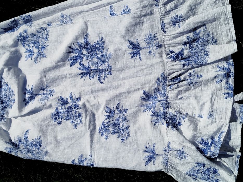 Biała spódnica na guziki z nieregularnym dołem Primark 40 L