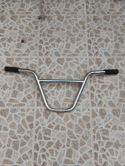 guiador de bicicleta BMX cromado