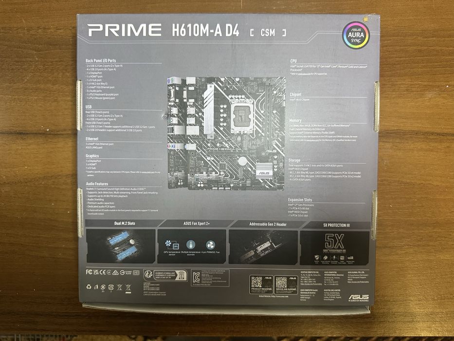 Нова Материнська плата ASUS PRIME H610M-A D4