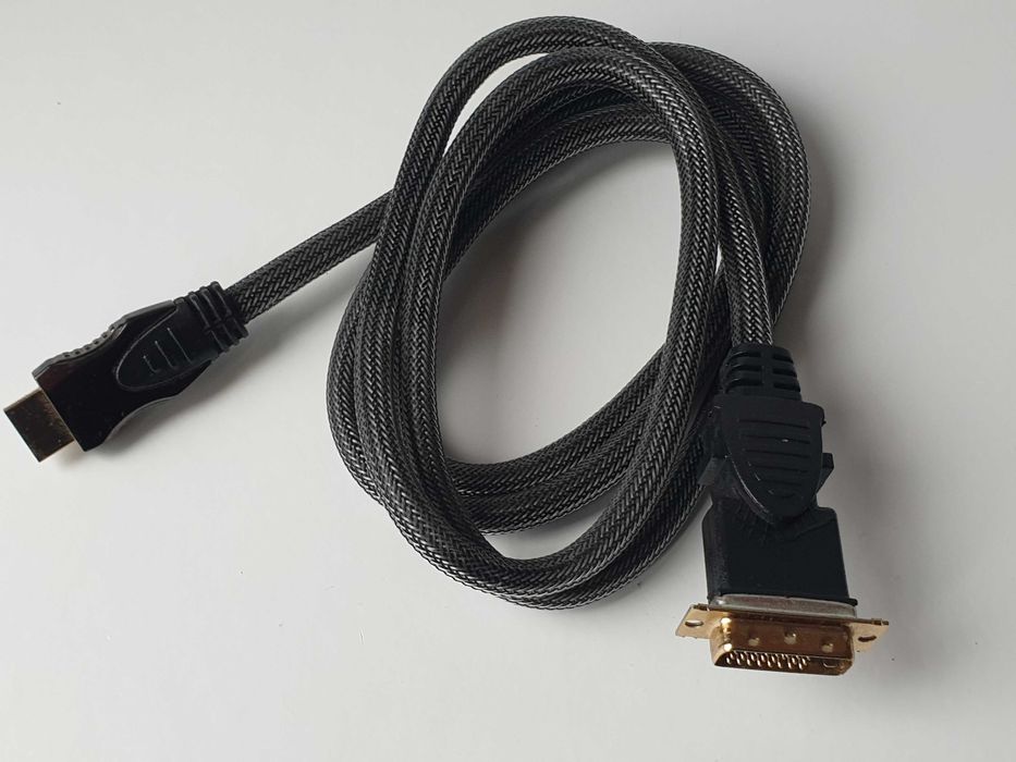 Кабель HDMI - DVI-D (24+1) 1.5 м  Premium Class плетений (позолочений)