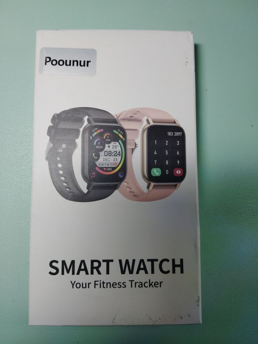 Złoty smartwatch różowy pasek