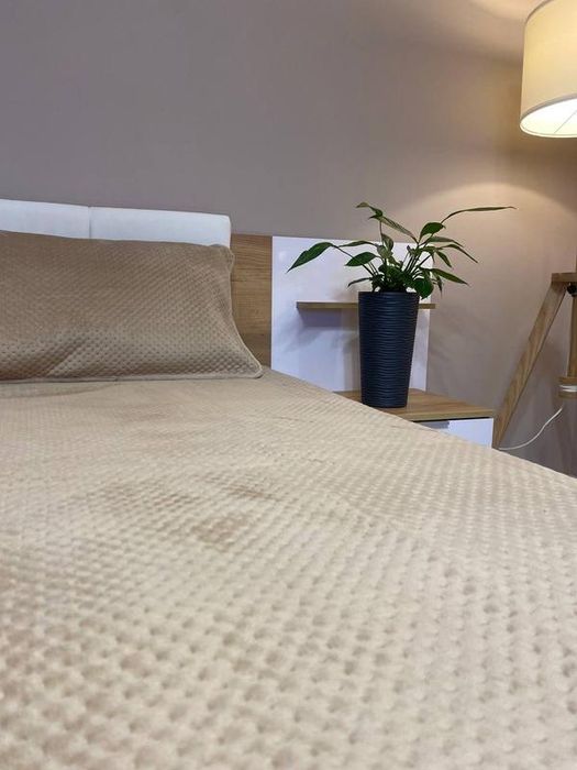 Вишукане якісні двох-лицеві велюрові накидки покривала "Хрестики"