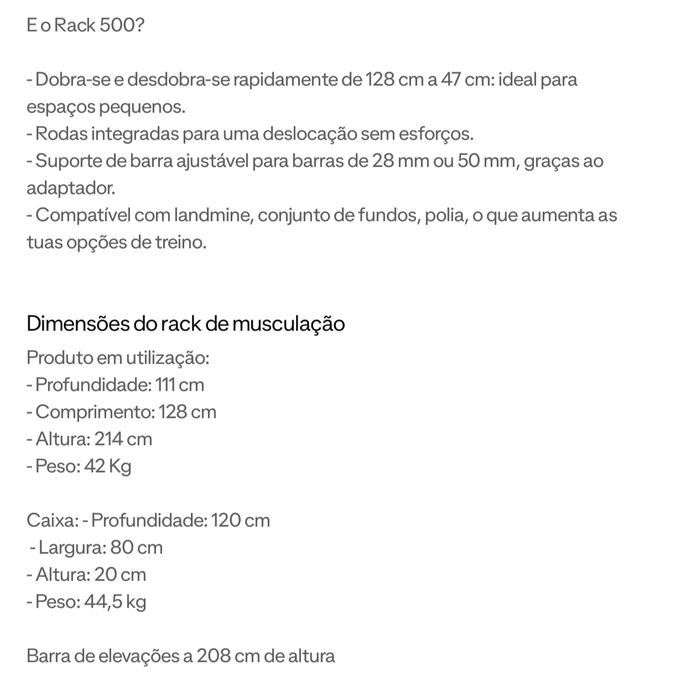 Rack 500 musculação Decathlon