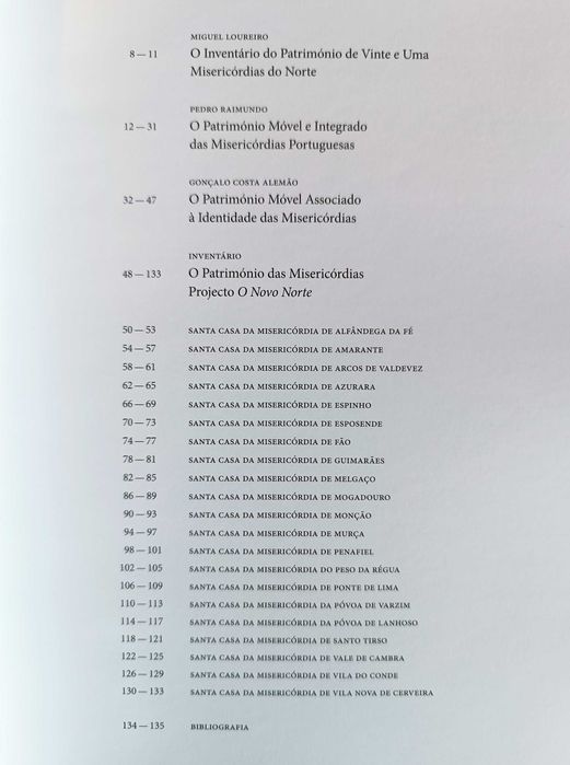 Livro O Património das Misericórdias - um olhar a norte