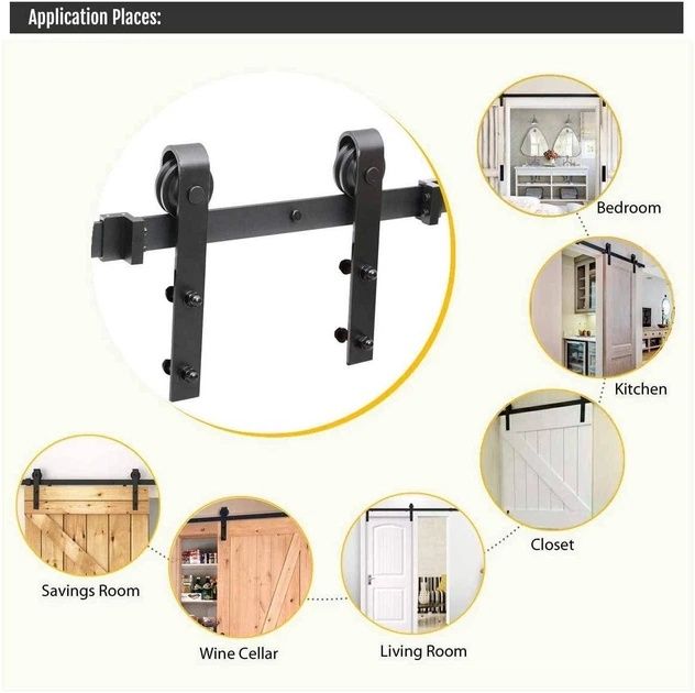Розсувна система для міжкімнатних дверей 200 см, J-форма,