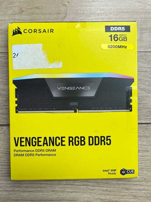 Модуль пам'яті Corsair DDR5 16Gb (2x8) Vengeance RGB 5200MHz (CMH16GX5M2B5200C40)