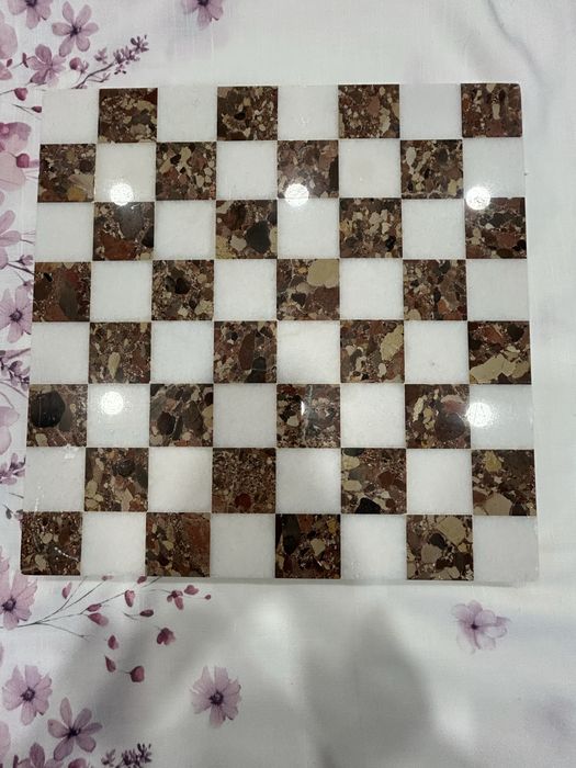 Jogo xadrez/ damas em pedra verdadeira