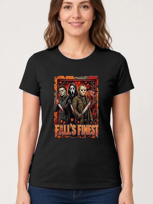Koszulka damska czarna ikony horroru Freddy Myers Ghostface dla niej 2XL