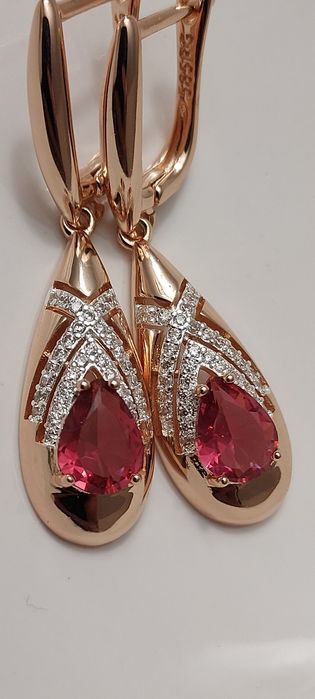 Kolczyki wiszące Różowe złoto 585 WYPRZEDAŻ!!!