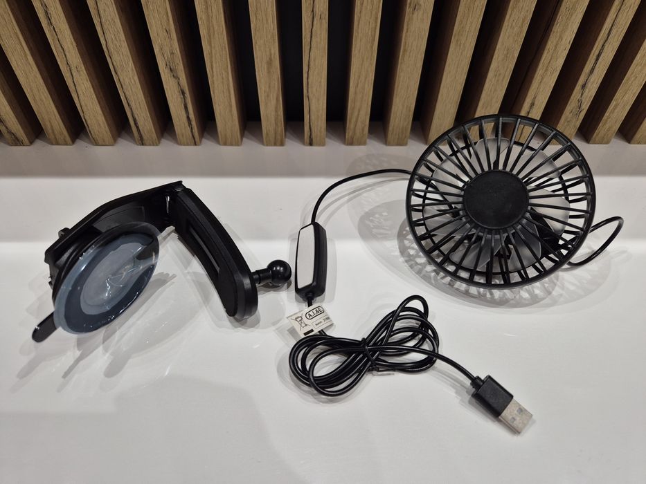 NOWY wentylator/wiatrak USB z przyssawką do szyby